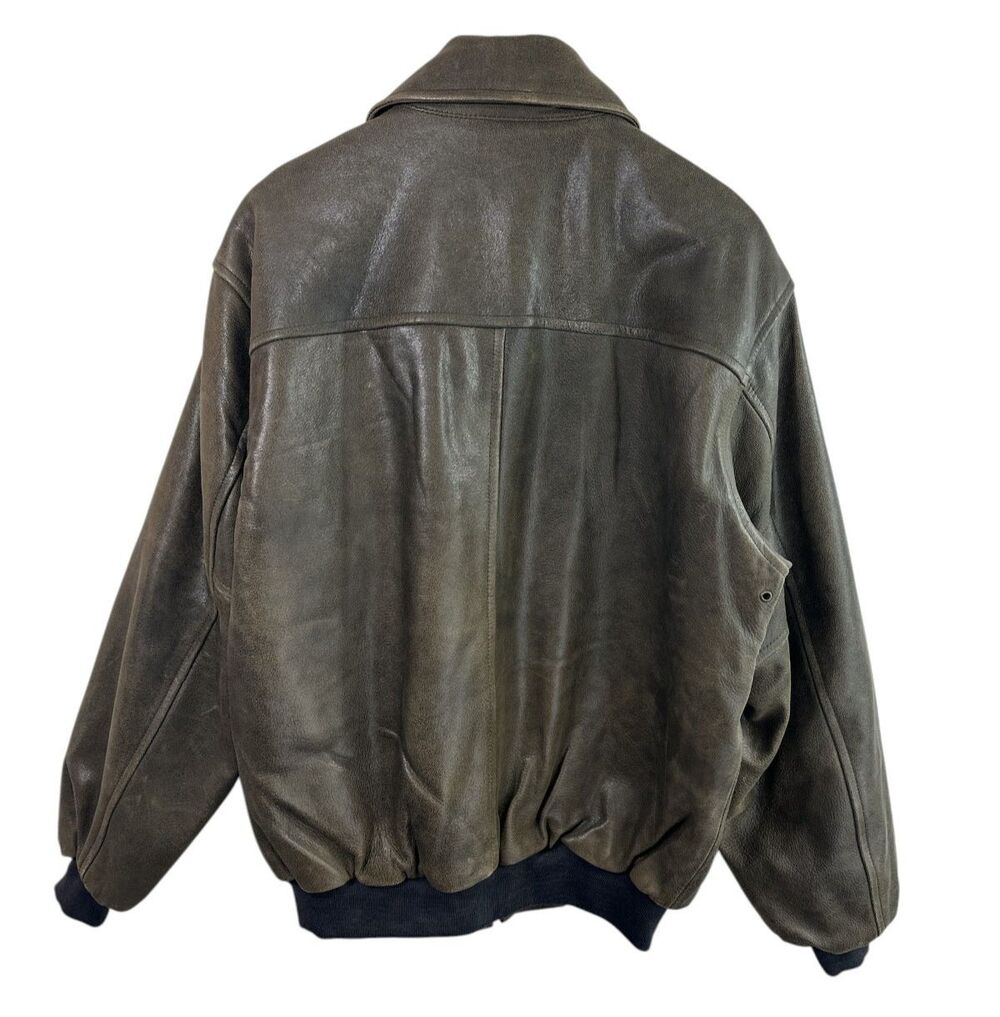 LL Bean Goatskin Leather A-2 Style Bomber Flight Vintage Jacket M - Picture 9 of 16